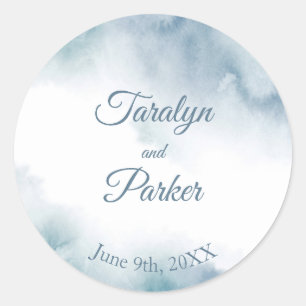 Waterverf Abstract Lijst Ronde Sticker