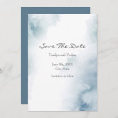 Waterverf Abstract Lijst Save The Date (Voorkant / Achterkant)