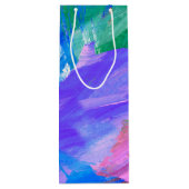 Waterverf abstract met wijnglas wijn cadeautas (Achterkant)