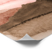 Waterverf abstract nachtlandschap in de woestijn poster (Hoek)