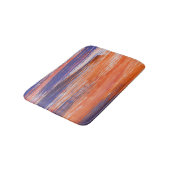 Waterverf Abstract: Oranje Blauwe Mengsel Badmat (Gekanteld)