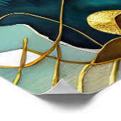 Waterverf Abstract Organisch Schilderijgoud 4:5 Poster (Hoek)