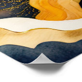 Waterverf Abstract Organisch Schilderijgoud 4:5 Poster (Hoek)