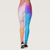 waterverf abstract patroon leggings (Achterkant)