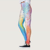 waterverf abstract patroon leggings (Links)