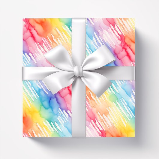 Waterverf Abstract patroon Regenboog Cadeaupapier