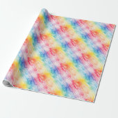 Waterverf Abstract patroon Regenboog Cadeaupapier (Uitgerold)