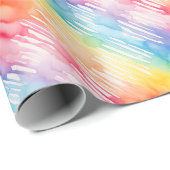 Waterverf Abstract patroon Regenboog Cadeaupapier (Rol Hoek)
