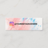 Waterverf Abstract patroon sociale media schildere Mini Visitekaartje (Voorkant)