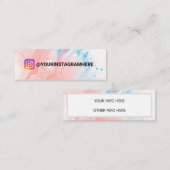 Waterverf Abstract patroon sociale media schildere Mini Visitekaartje (Voorkant / Achterkant)