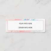 Waterverf Abstract patroon sociale media schildere Mini Visitekaartje (Achterkant)