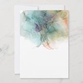 Waterverf Abstract peach & Green Wedding Kaart (Achterkant)