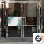 Waterverf abstract raamsticker (Kantoordeur)