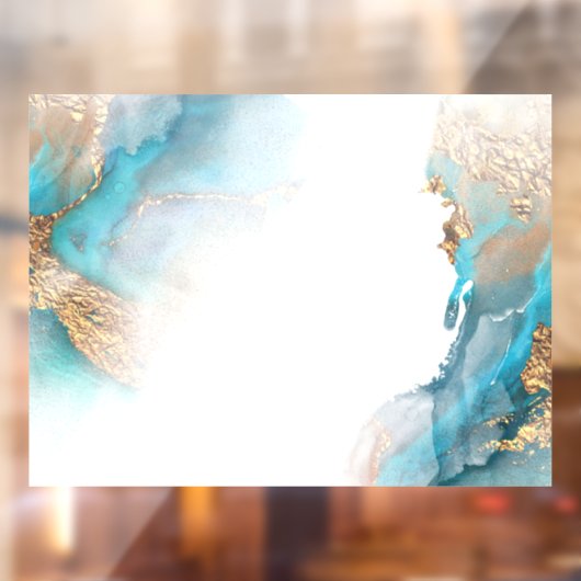 Waterverf abstract raamsticker (Vel 2)