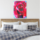 waterverf abstract Roos Etoile de Holland art Canvas Afdruk (Insitu (Slaapkamer))