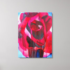 waterverf abstract Roos Etoile de Holland art Canvas Afdruk