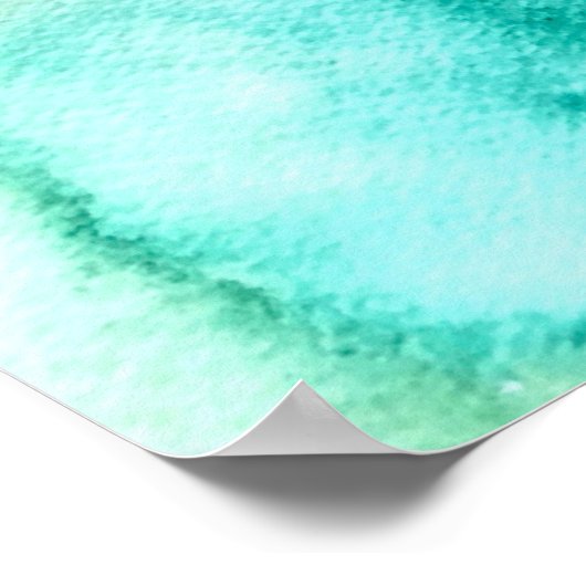 Waterverf abstract roos kleurrijk poster (Hoek)