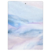 Waterverf Abstract roze blauw marmeren monogram Klembord (Achterkant)