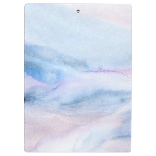 Waterverf Abstract roze blauw marmeren monogram Klembord (Achterkant)