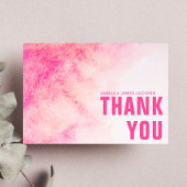 Waterverf Abstract roze bruiloft dank u kaarten