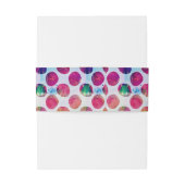 Waterverf abstract roze puntpatroon uitnodigingen wikkel (Achterkant Voorbeeld)
