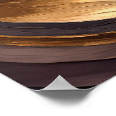 Waterverf Abstract Schilderen Goud Paarse Blauw Poster (Hoek)