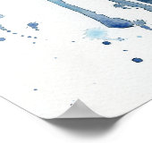 Waterverf Abstract schillen van paardenfokkerij Poster (Hoek)