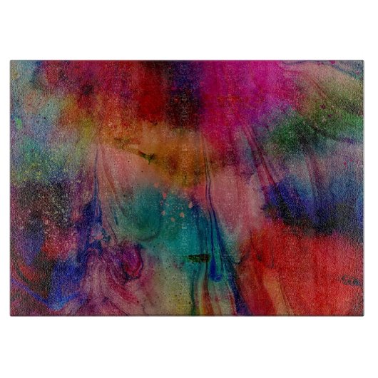 Waterverf Abstract Snijplank (Voorkant)