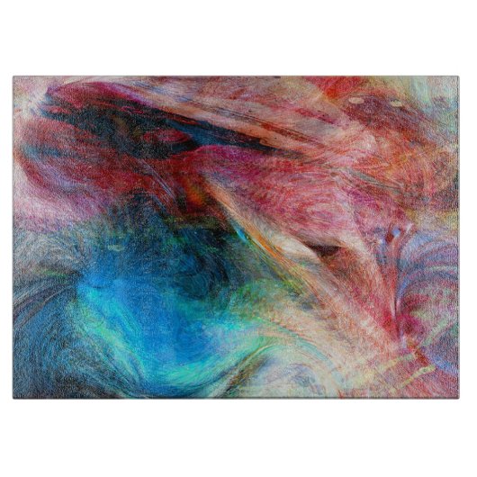 Waterverf Abstract Snijplank (Voorkant)