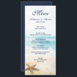 Waterverf Abstract strand staartwoord Menu<br><div class="desc">Het menu van het kustthema bruiloft bevat een waterverf abstract strand met tropische turquoise oceaangolven,  goudzand en zeeschildpadden. De klassieke doopvont van het stijlmanuscript is in zeemansblauw om met de achterkant te coördineren. Pas uw namen,  trouwdatum en menuopties aan.</div>