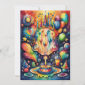 Waterverf Abstract Verjaardagsontwerp Kaart (Voorkant)