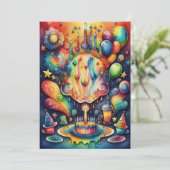 Waterverf Abstract Verjaardagsontwerp Kaart (Staand voorkant)