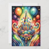 Waterverf Abstract Verjaardagsontwerp Kaart (Voorkant)