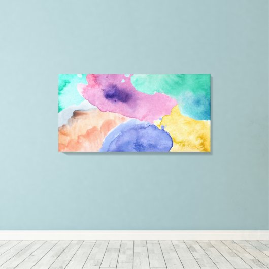 Waterverf Abstract Verrekte Canvas afdrukken (Insitu (Houten vloer))