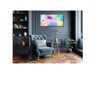 Waterverf Abstract Verrekte Canvas afdrukken