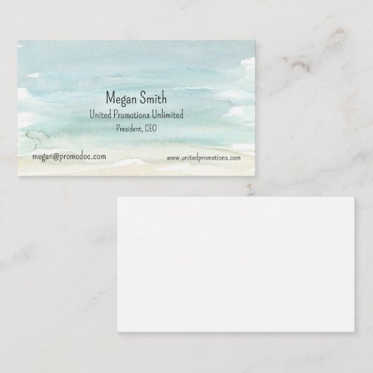 Waterverf Abstract Visitekaartje (Voorkant / Achterkant)