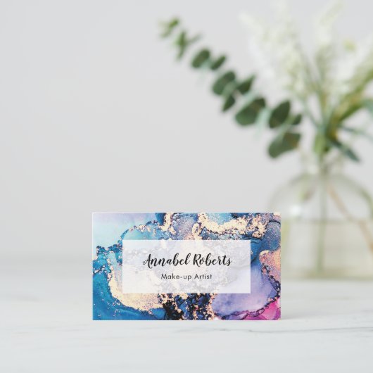 Waterverf Abstract visitekaartje (Staand voorkant)