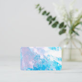 waterverf abstract visitekaartje in blauw (Staand voorkant)