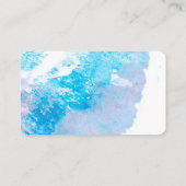 waterverf abstract visitekaartje in blauw (Achterkant)