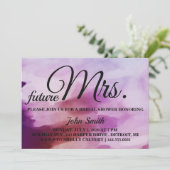 Waterverf Abstract Vrijgezellenfeest, toekomst mev Kaart (Staand voorkant)