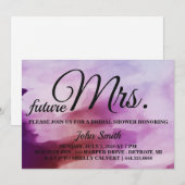 Waterverf Abstract Vrijgezellenfeest, toekomst mev Kaart (Voorkant / Achterkant)