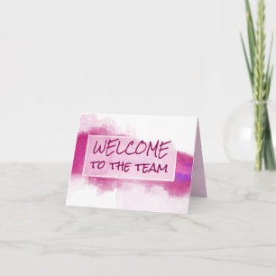 Waterverf Abstract Welkom in het team Kaart