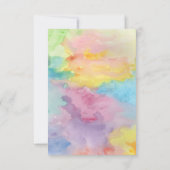 Waterverf Abstract Whimsical Colorful Fun RSVP Kaartje (Achterkant)