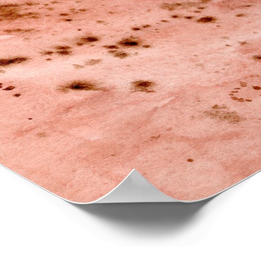 Waterverf abstract zand woestijnlandschap Modern Poster (Hoek)