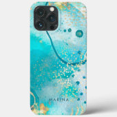Waterverf Abstract Zee Tropische turquoise Case-Mate iPhone Case (Achterkant)