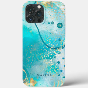 Waterverf Abstract Zee Tropische turquoise Case-Mate iPhone Case