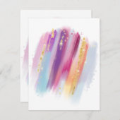 Waterverf Abstracte achtergrond 1 Notitiekaartje (Voorkant / Achterkant)