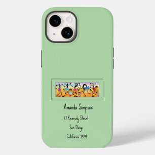 Waterverf Abstracte Afrikaanse kunst Break Dance Case-Mate iPhone 14 Hoesje