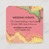 Waterverf abstracte  art Minimale Vierkante Visitekaartje (Achterkant)