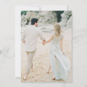Waterverf Abstracte Beach Foto Weddenschap Kaart (Achterkant)